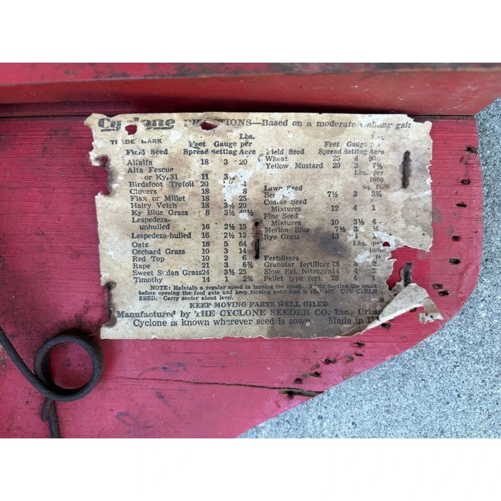 Antique Cyclone Hand Crank Seeder
